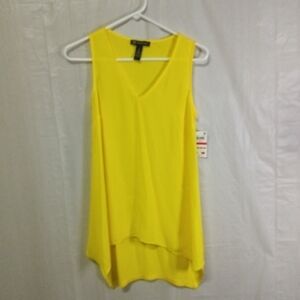 INC International Concepts Sleeveless Top Sunray Hi Low Size Small